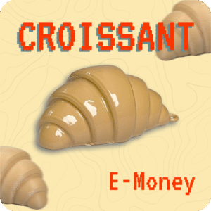 E-Money Croissant Gantungan Kunci Edisi Makanan Unik dan Menarik