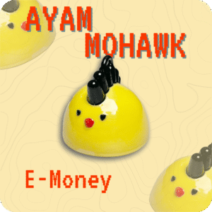 Gantungan Kunci E-Money Ayam Mohawk | Custom Unik & Lucu