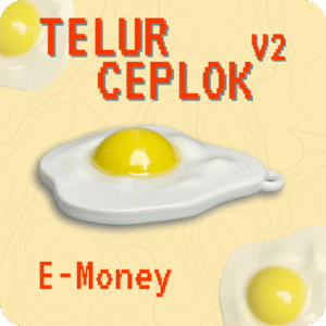 E-Money Telur Ceplok v2 Gantungan Kunci Edisi Makanan Unik dan Menarik